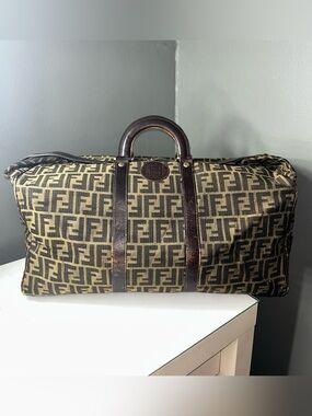 Vintage Fendi Zucca Canvas Duffle Bag (project piece)